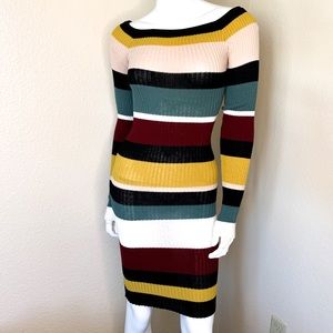 HOT & DELICIOUS Color-Blocked Midi Body-Con Dress
